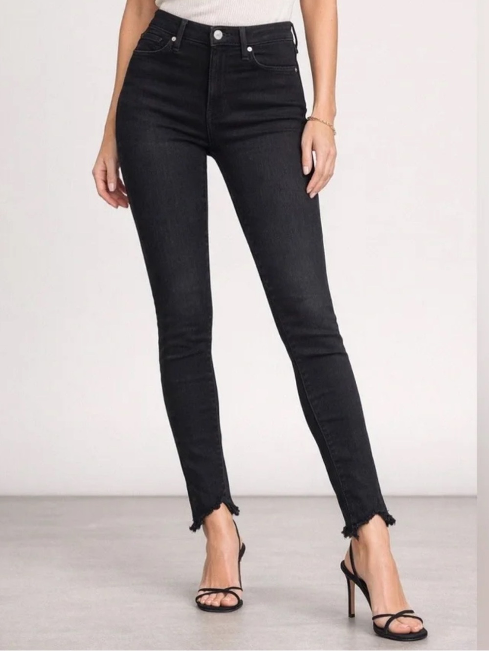 Frame Denim Le High Skinny Jeans in Dark Navy, Size 25